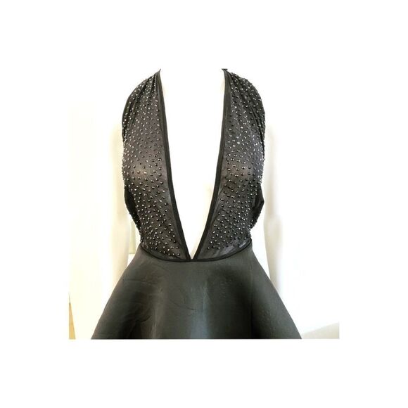 Banjul Black Plunge Halter Neck Cocktail Dress 2X - Picture 3 of 7